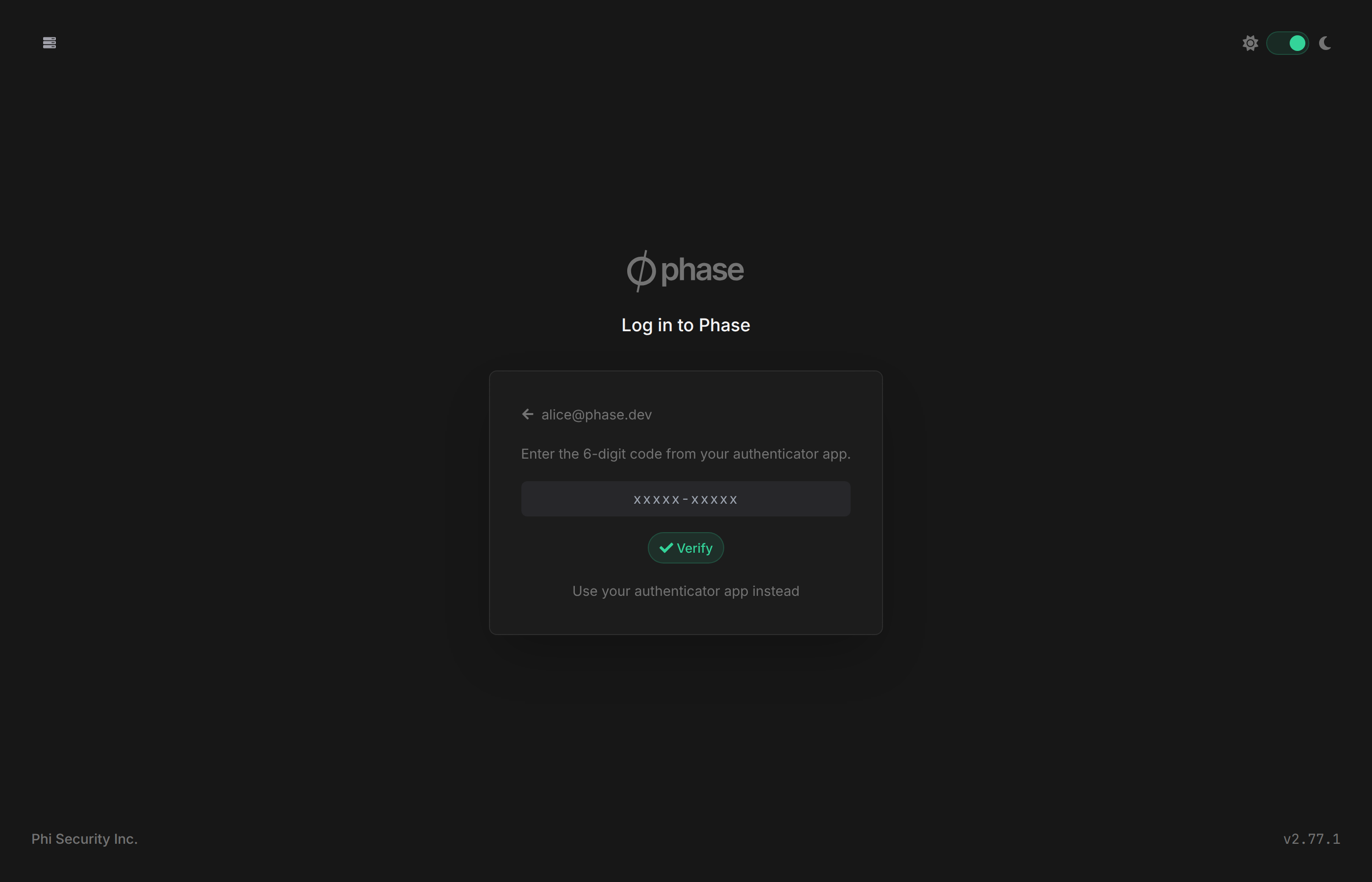 Signing in with a recovery code
