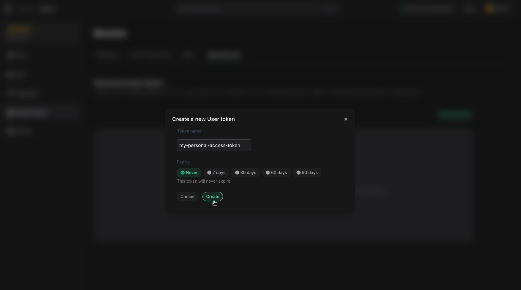 Configure Token Settings