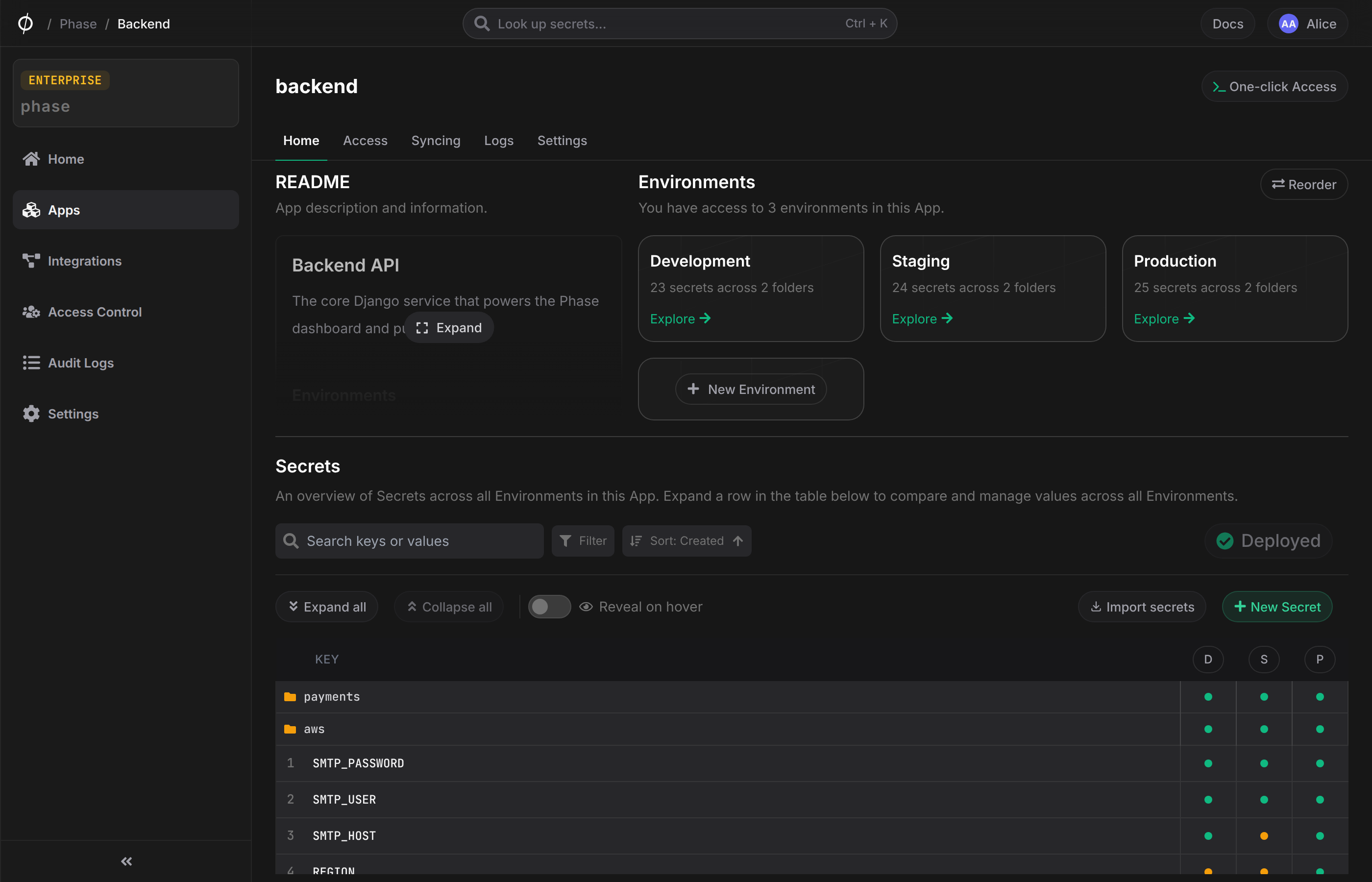 app readme on home tab