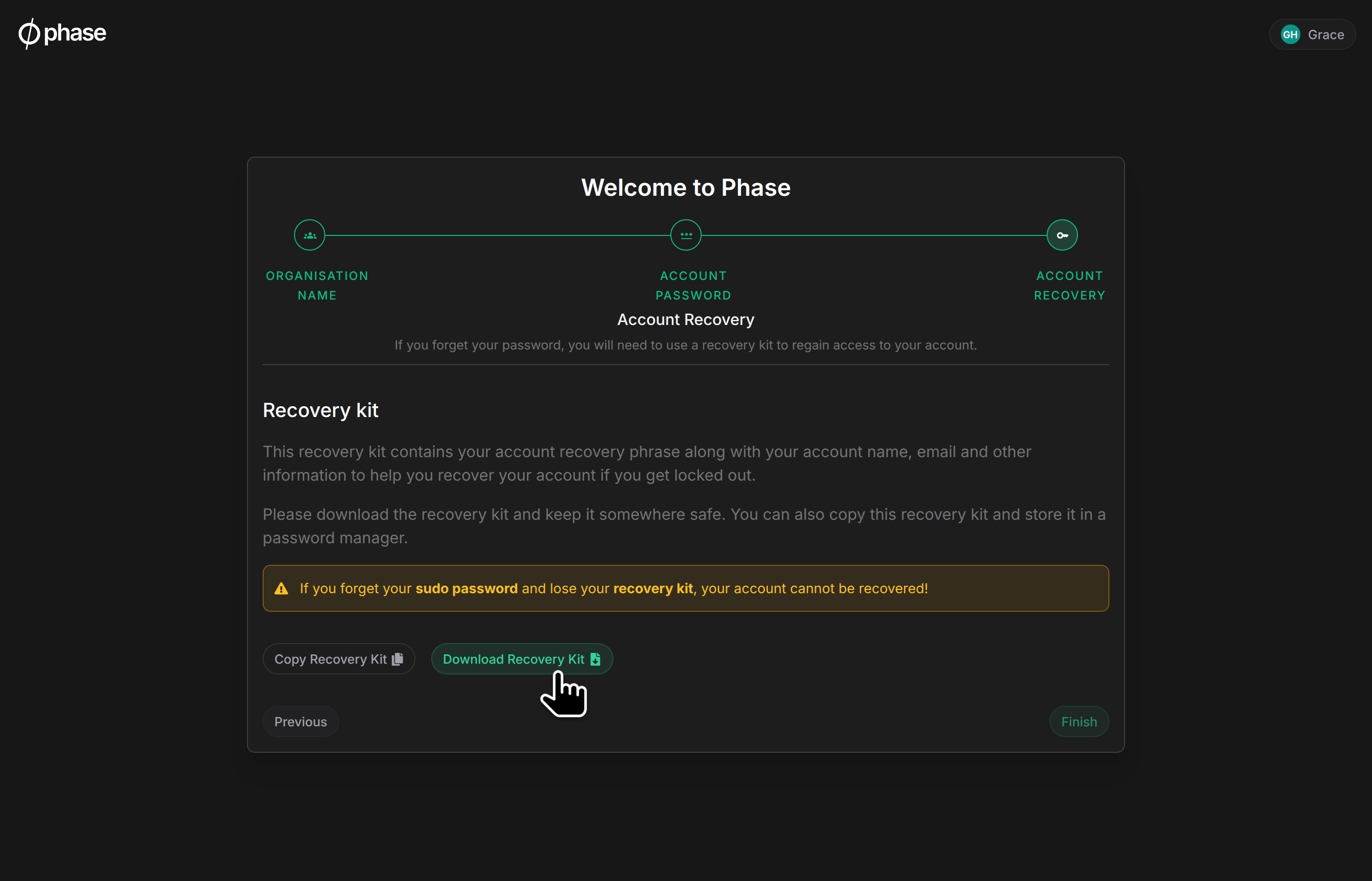 account recovery